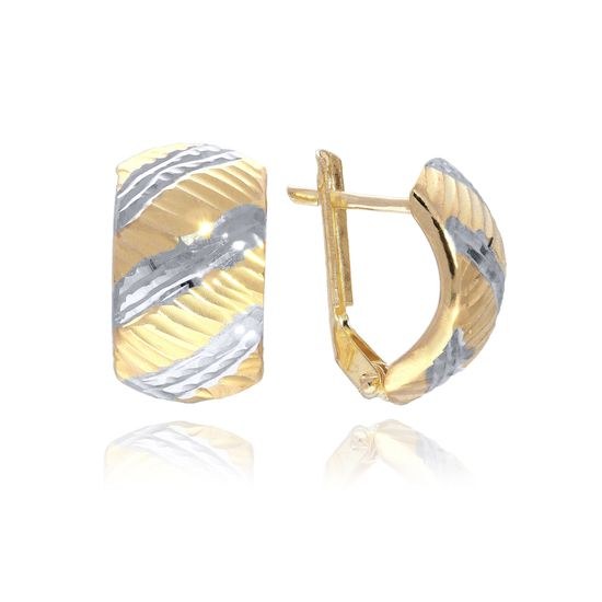 MOISS náušnice ze žlutého zlata BICOLOR