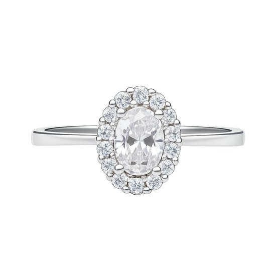 Stříbrný prsten bílé zirkony