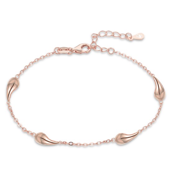 MINET Rose gold stříbrný náramek kapky