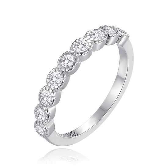 MINET Stříbrný prsten s bílými zirkony