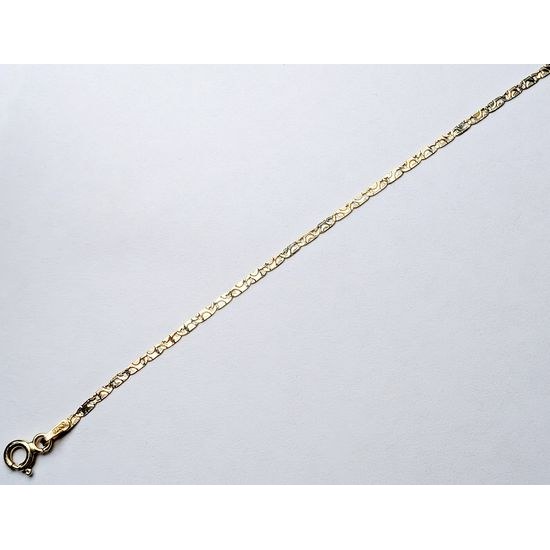 Zlatý 585/1000 náramek vícebarevný žiletky 1080