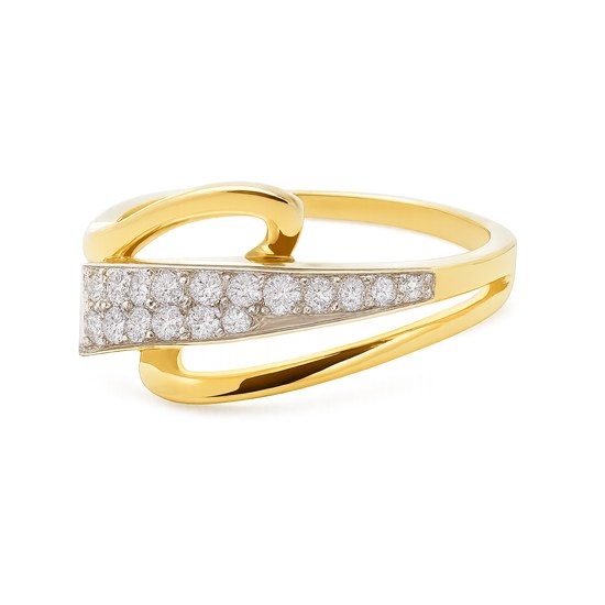 Zlatý 585/1000 prsten s kameny NF39