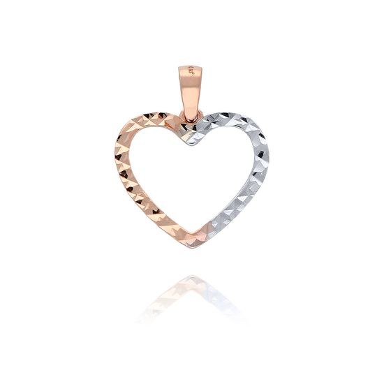 MOISS přívěsek z růžového zlata SRDCE BICOLOR