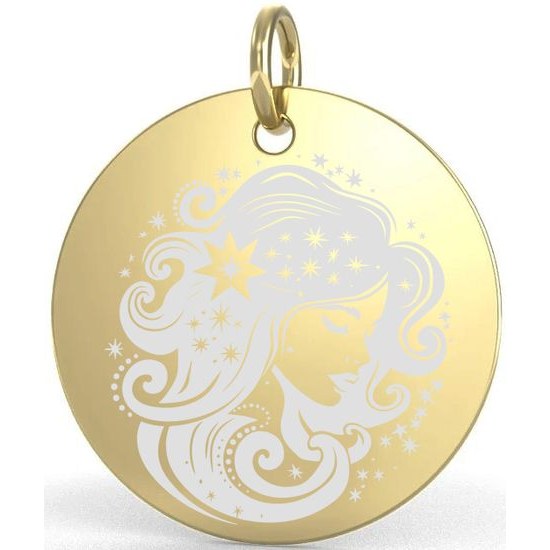 Přívěsek zlacené stříbro zvěrokruh panna 16 mm