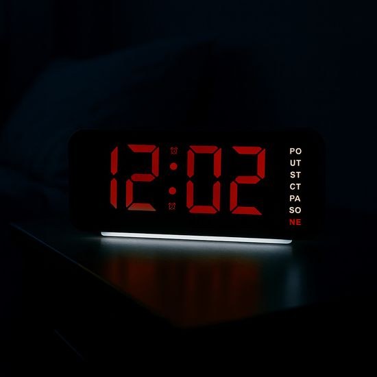 JVD SB8033.3 - Svítící budík s názvem dne v češtině