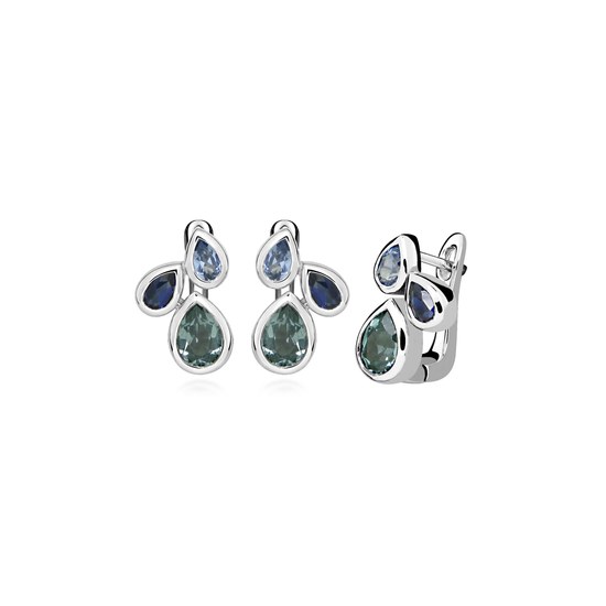 Náušnice JVD stříbrné