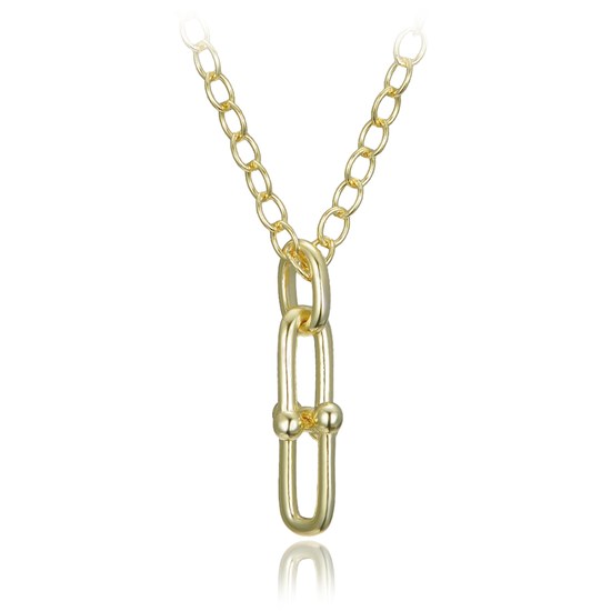 MINET Moderní pozlacený stříbrný náhrdelník