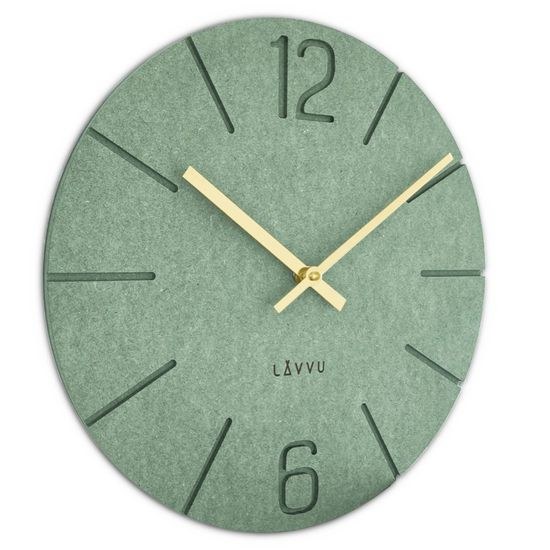 Lavvu LCT5027 - Zelené hodiny Natur vyrobené v Čechách o průměru 34cm