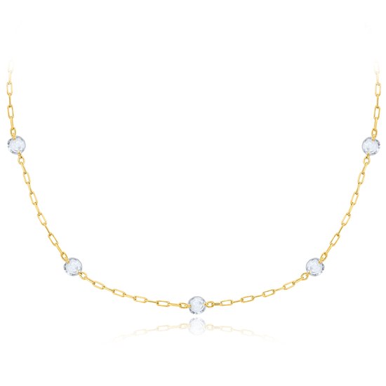 MINET Elegantní zlatý náhrdelník kulička Au 585/1000 1,70g