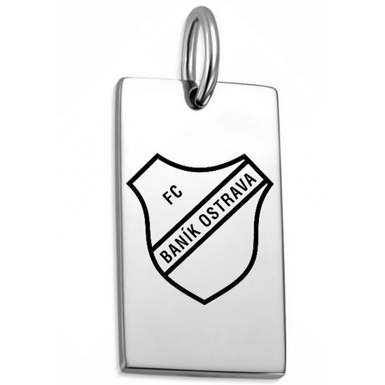 Ocelový přívěsek s logem klubu Baník