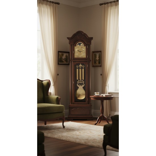 AMS 2093/1 - Luxusní mechanické podlahové hodiny s mnoha funkcemi