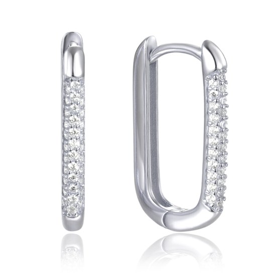 MINET Stříbrné náušnice se zirkony v italském stylu