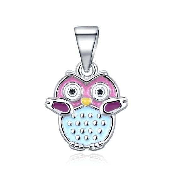 MOISS dětský stříbrný přívěsek SMALT SOVA