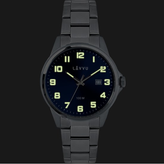 LAVVU Stylové pánské hodinky HAMRE Blue 100M