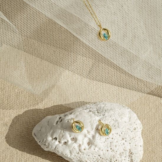 Stříbrné zlacené náušnice Victoria Cruz A3722-15DT