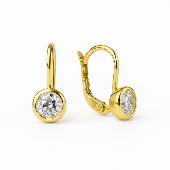 Zlaté náušnice s kameny