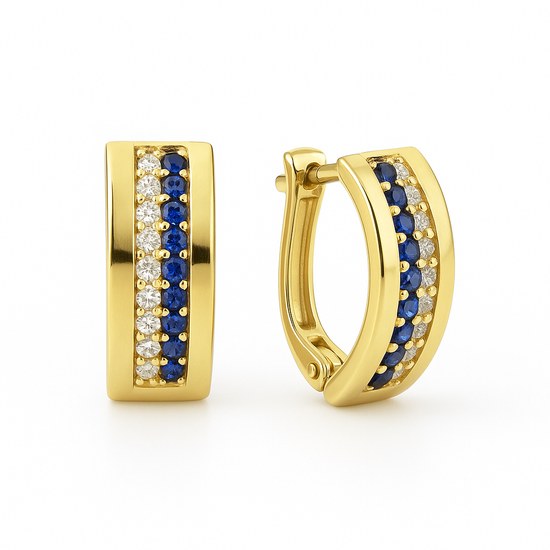 Zlaté náušnice se zirkony