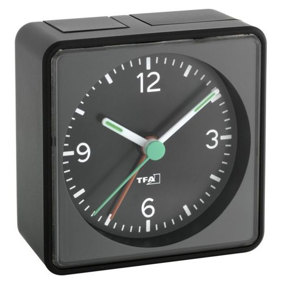 Elektronický analogový budík TFA 60.1013.01 - černý