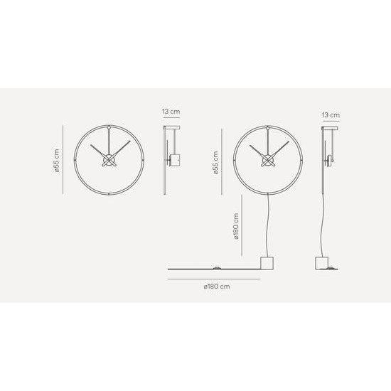 Nomon Ombra mini Premium wall 55 cm - Designové nástěnné hodiny s LED podsvětlením v rámu