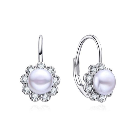 MOISS perlové stříbrné naušnice