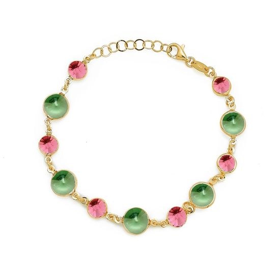 Stříbrný zlacený náramek Victoria Cruz A0692-14DP