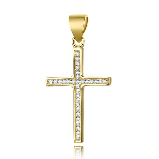 MOISS stříbrný přívěsek GOLD KŘÍŽ