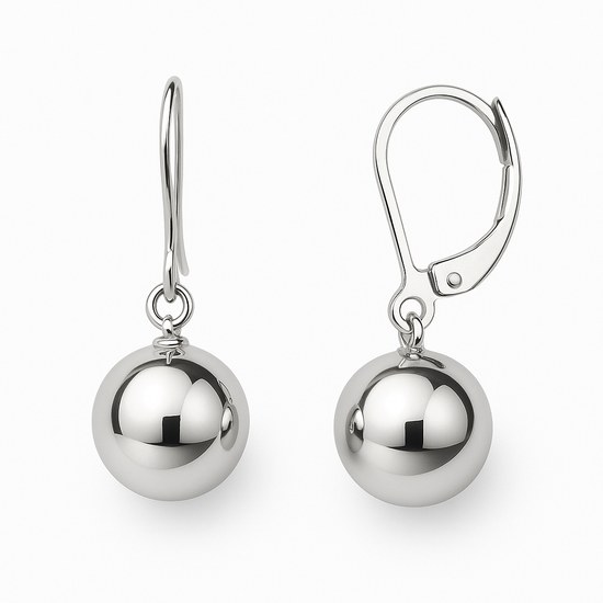 Zlaté visací náušnice z bílého zlata klapkové