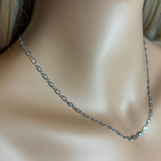 Stříbrný 925/1000 žiletkový řetízek S1004