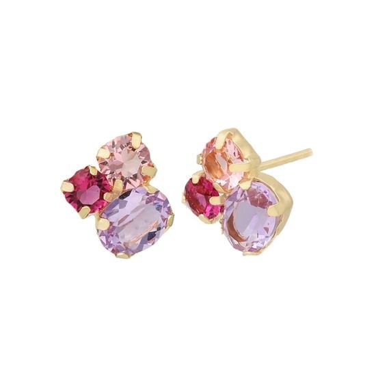 Victoria Cruz A4202-31DT - stříbrné náušnice - zlacené