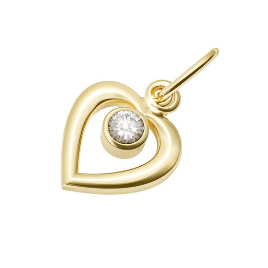 Zlatý přívěsek s kamenem srdce