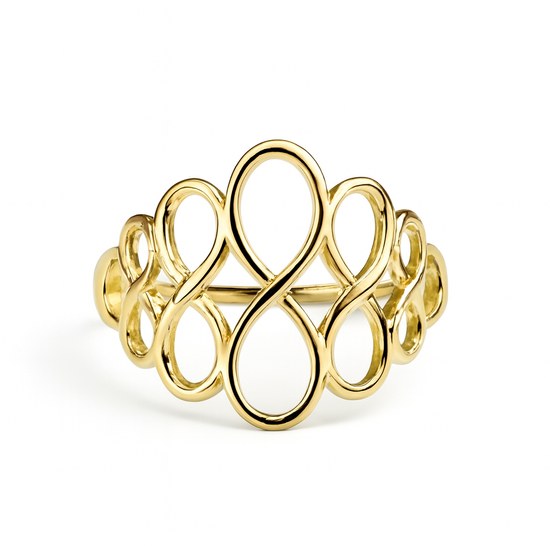 Zlatý 585/1000 prsten proplétaný TU-5012