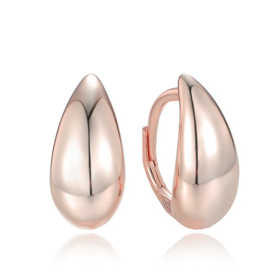 MINET Moderní rose gold stříbrné 925/1000 náušnice kapky JMAN0564RE01