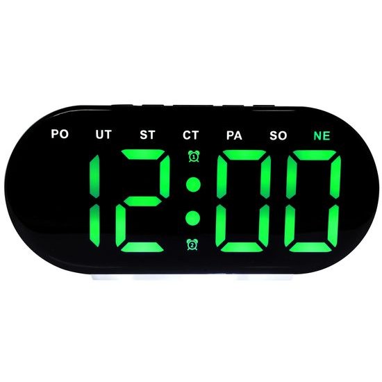 JVD SB8035.1 - svítící hodiny s budíkem a názvem dne v češtině