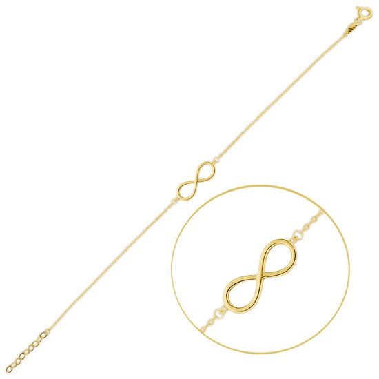 MINET Elegantní zlatý náramek nekonečno Au 585/1000 0,80g