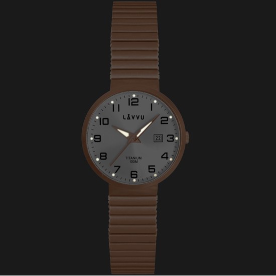 LAVVU LWL5042 Titanové pružné hodinky s vodotěsností LUNDEN Small Rose Gold