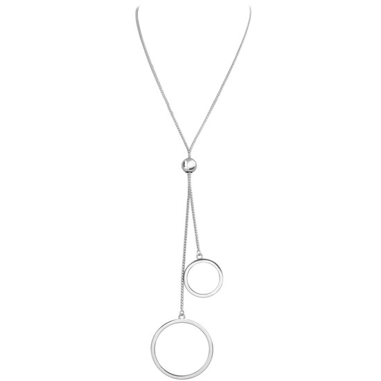 MINET Stahovací stříbrný náhrdelník KROUŽKY Ag 925/1000 10,50g