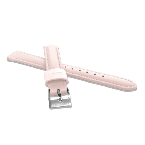 Světle růžový prošitý řemínek MINET z luxusní kůže Top Grain - 14