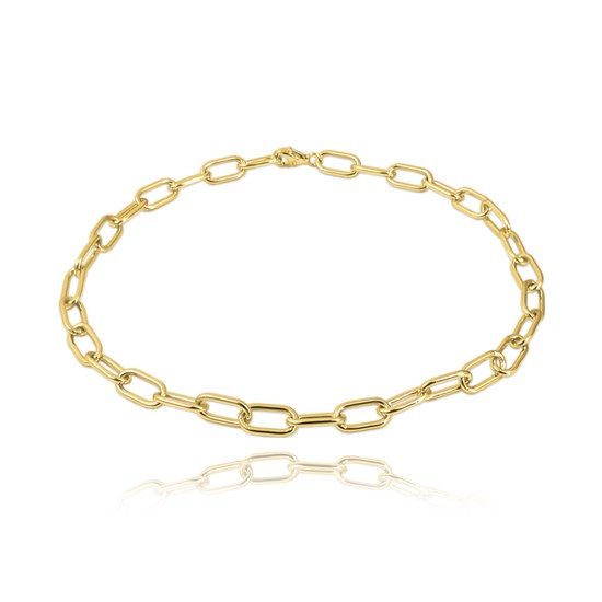 MINET Pozlacený stříbrný řetízek na kotník v italském stylu