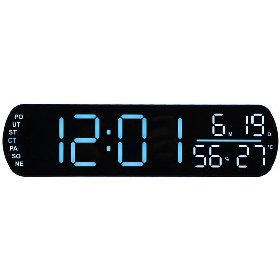 JVD SB5512.3 - budík s názvem dne v češtině, stopkami a mnoha užitečnými funkcemi