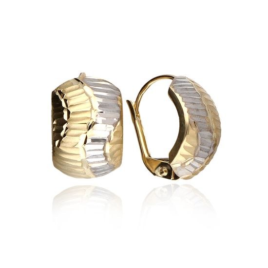 MOISS náušnice ze žlutého zlata BICOLOR