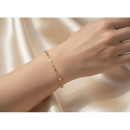 Zlatý 585/1000 náramek anker 1755