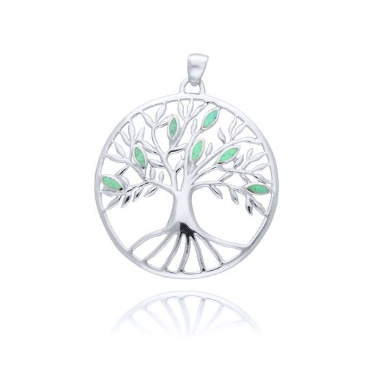 MOISS opálový stříbrný přívěsek STROM