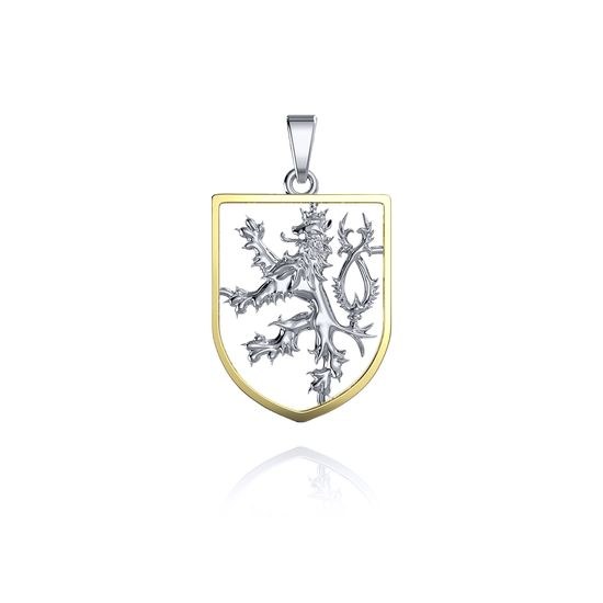 MOISS stříbrný přívěsek ČESKÝ LEV