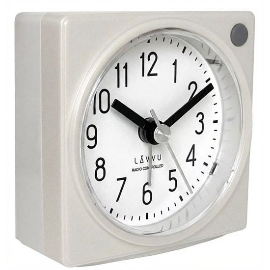 Lavvu LAR3020 - Bílý rádiem řízený budík s funkcí STOP Second Hand - 3 ROKY ZÁRUKA!