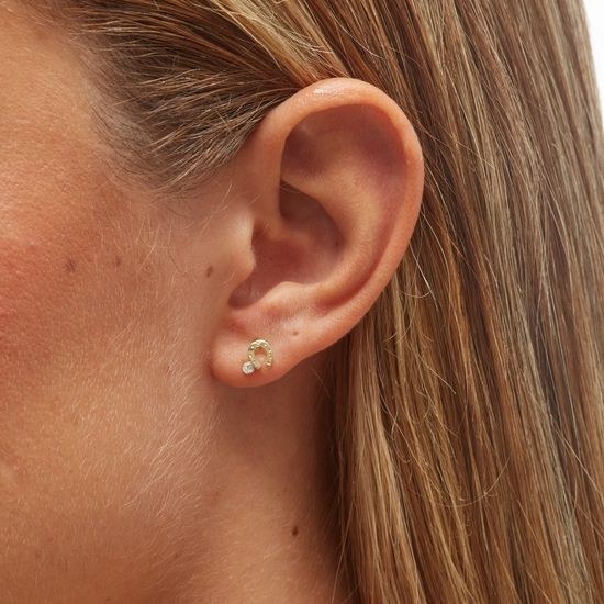 Stříbrné zlacené náušnice Victoria Cruz A3479-07DT