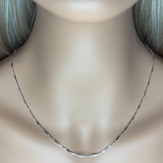 Zlatý 585/1000 řetízek z bílého zlata anker 1505