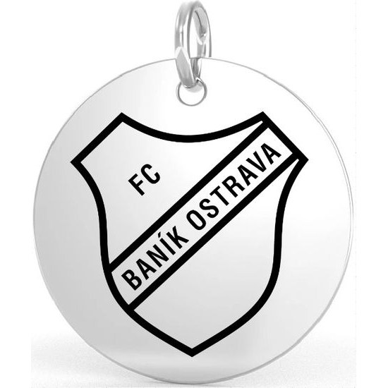 Malý ocelový přívěsek s logem klubu Baník