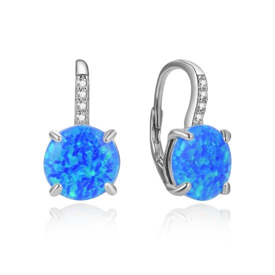 MOISS stříbrné náušnice OPÁL