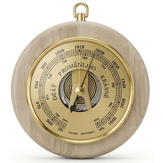 KUBRi 0203C1 - Špičkový barometr osazený v dubovém dřevě