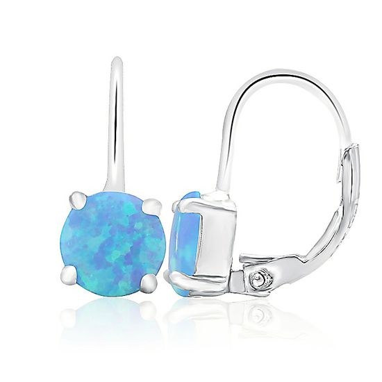 MOISS stříbrné náušnice OPÁL